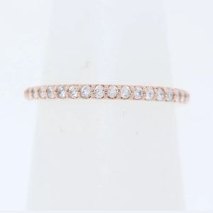 $1200 .20CT Diamond Solid 10K Rose Gold Band